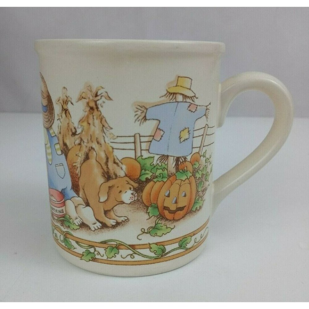 Vintage 1990 Watkins Country Kids Sharing Is Fun Coffee Cup Mug Collectible